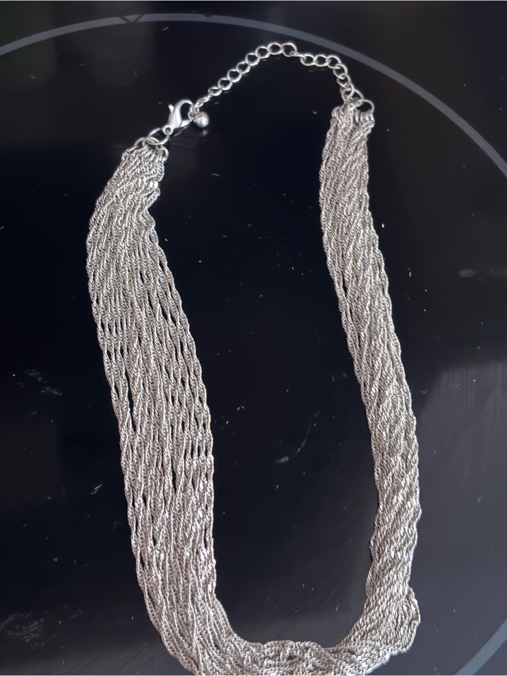 Elegant Multi-Strand Silver Chain Necklace - Women's Jewelry